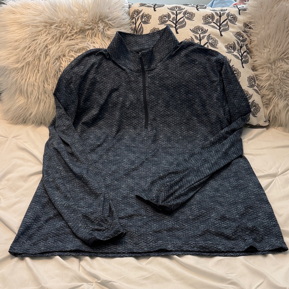 Heathered Blue Quarter-Zip Pullover